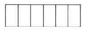 A rectangle divided into six equal parts.