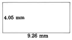 A rectangle with base 9.26mm and height 4.05mm.