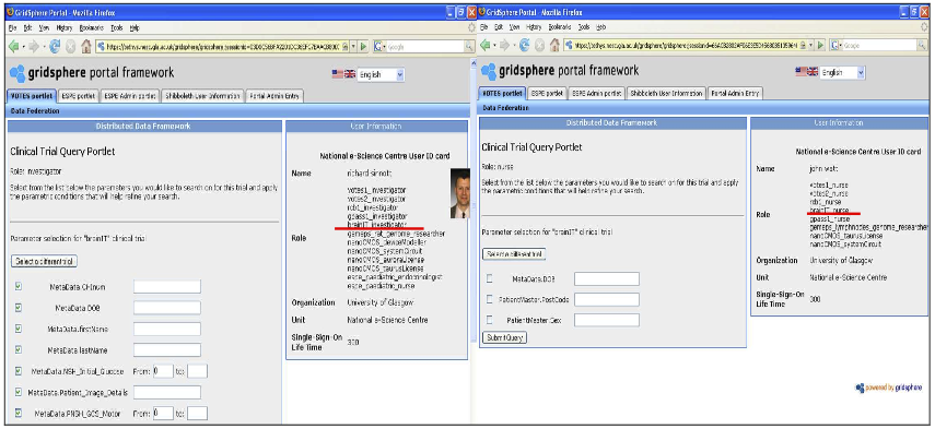 image showing role-based access control in a portal