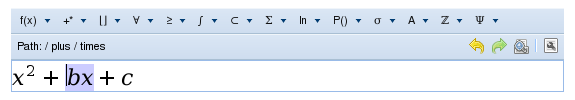 The times operation is selected and the Path bar contains 'Path: / plus / times'.