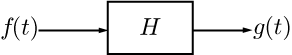 A purely analog system H that maps a continuous-time signal f(t) to a continuous-time signal g(t)