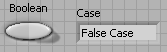 A field with a Boolean button and a case field containing 'Flase Case'.