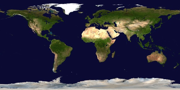 Surface of Earth with Cloud Cover Removed