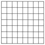 A rectangle divided into fifty-six parts in a pattern of seven rows and eight columns. 