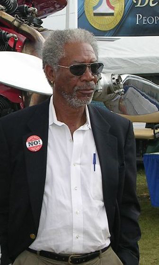 A photograph shows Morgan Freeman.