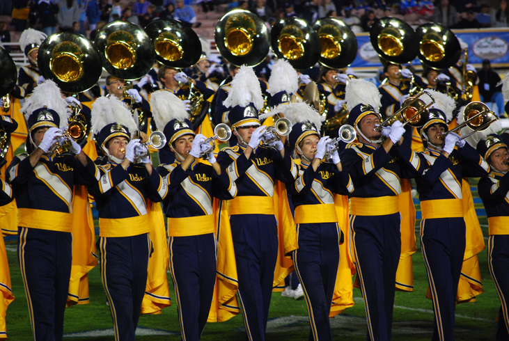 Photo of the UCLA marching band.