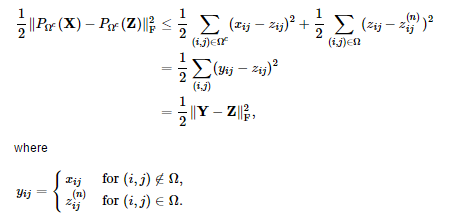 An equation for matrix completion