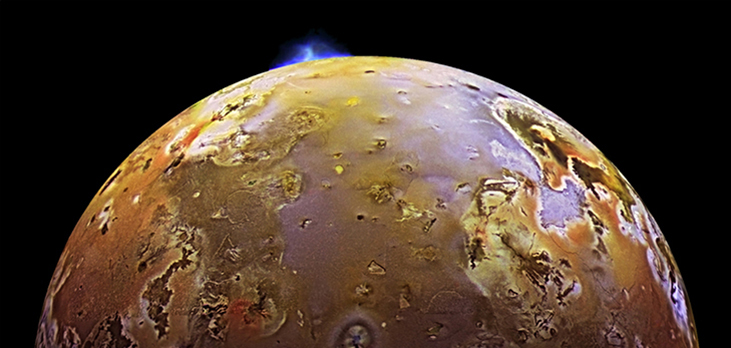 A photo of an eruption on Io.