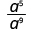 a to the fifth power divided by a to the ninth power.