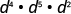 d to the fourth power times d to the fifth power times d squared.